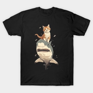 Shark and cat T-Shirt